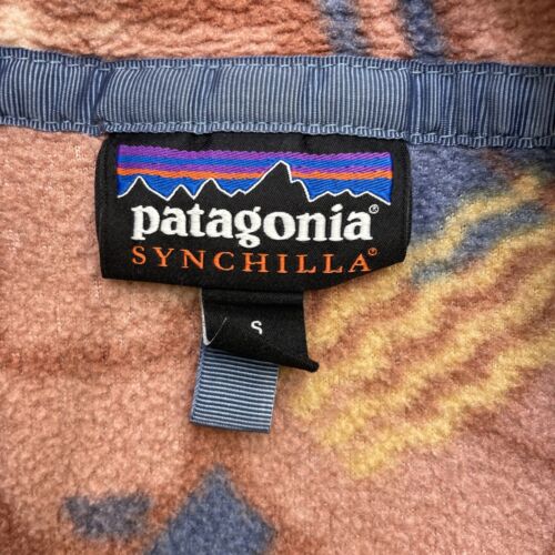 Patagonia Canyon Block Synchilla Snap T Fleece Jacket Size Small