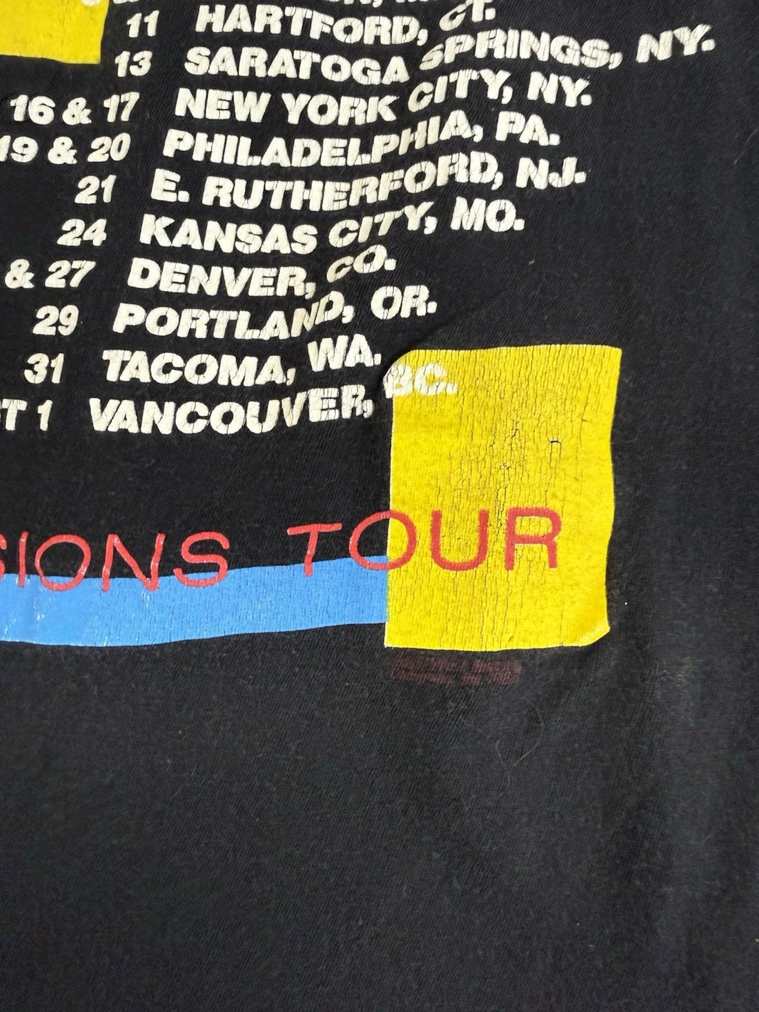 Vintage Bob Dylan Tom Petty Heartbreakers True Confessions T-Shirt Size XL 80s