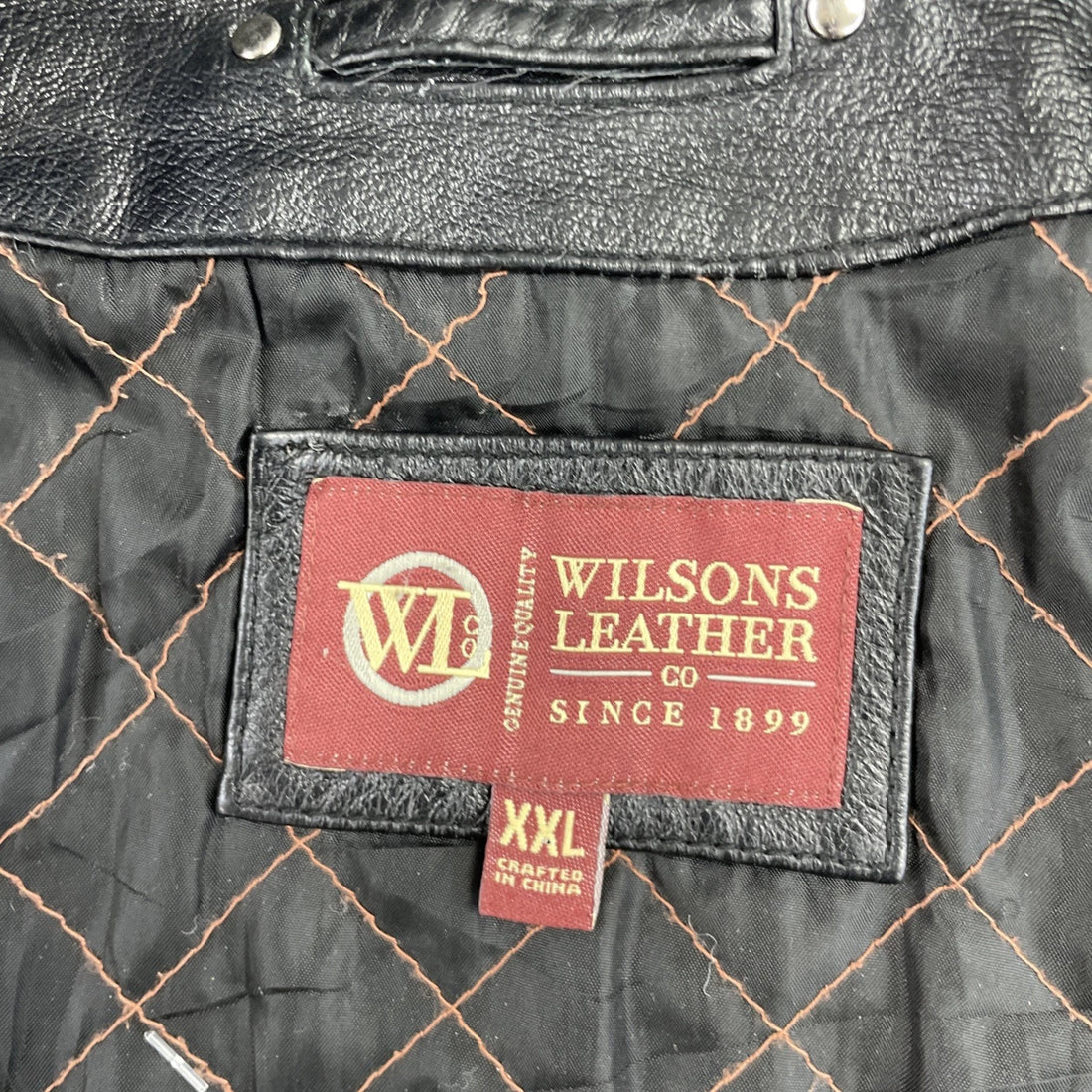Wilson's Leather Motorcycle Jacket Size 2XL