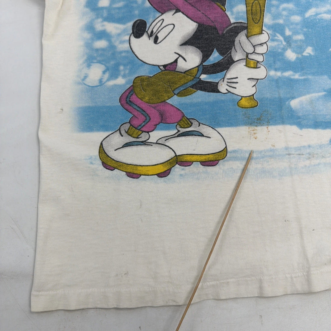 Vintage Mickey Mouse Baseball Disney T-Shirt Size Large 90s