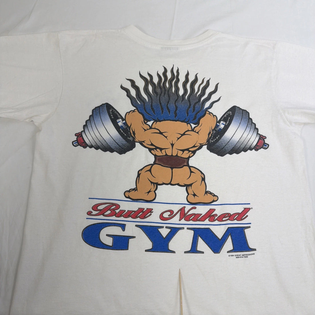 Vintage Butt Naked Gym Troll T-Shirt Size XL 1994 90s