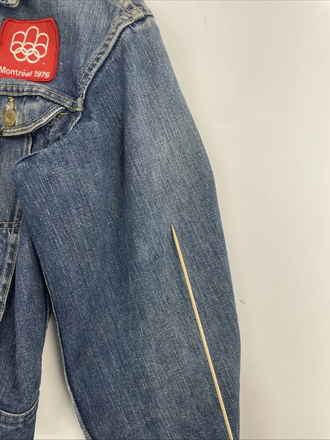 Vintage Lee Sanforized Denim Jacket Small PATD-153438 Montreal Canada Patch 70s