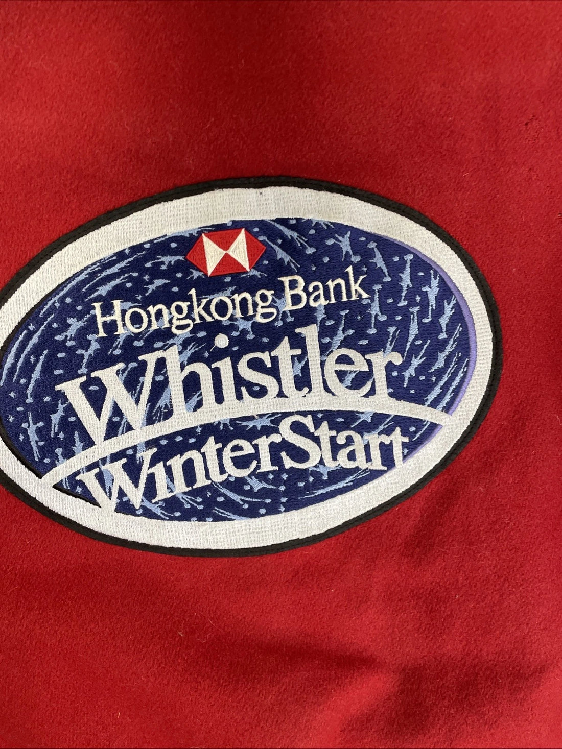 Vintage Hong Kong Bank Canada Roots Athletics Leather Wool Varsity Jacket Large