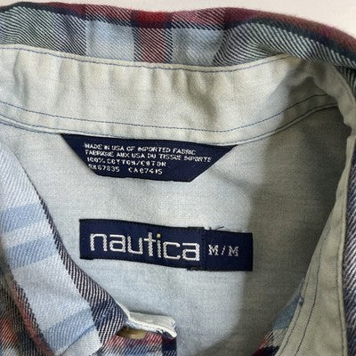 Vintage Nautica Button Up Shirt Size Medium Plaid