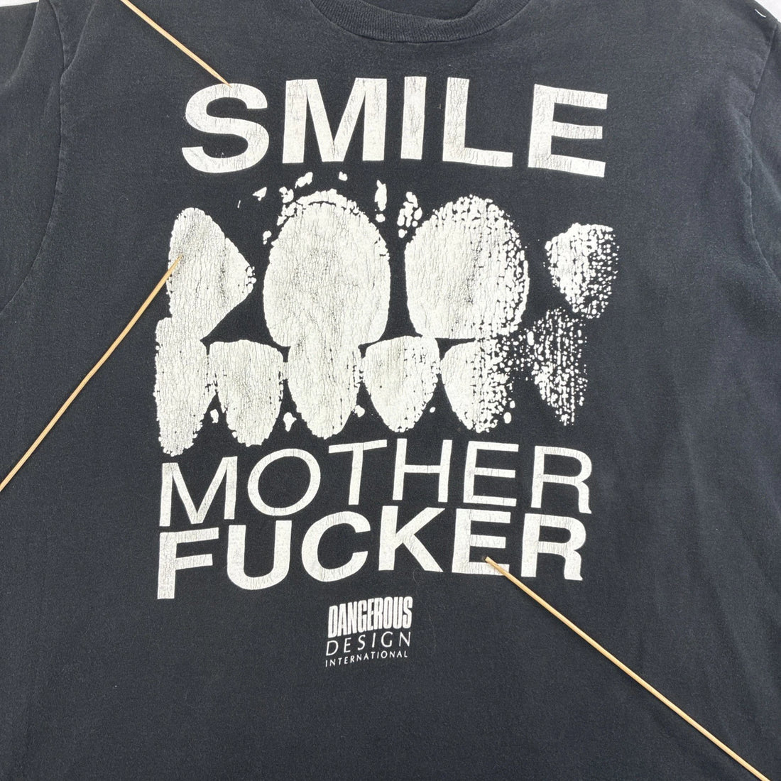 Vintage Smile Mother F*cker T-Shirt Size 2XL 90s