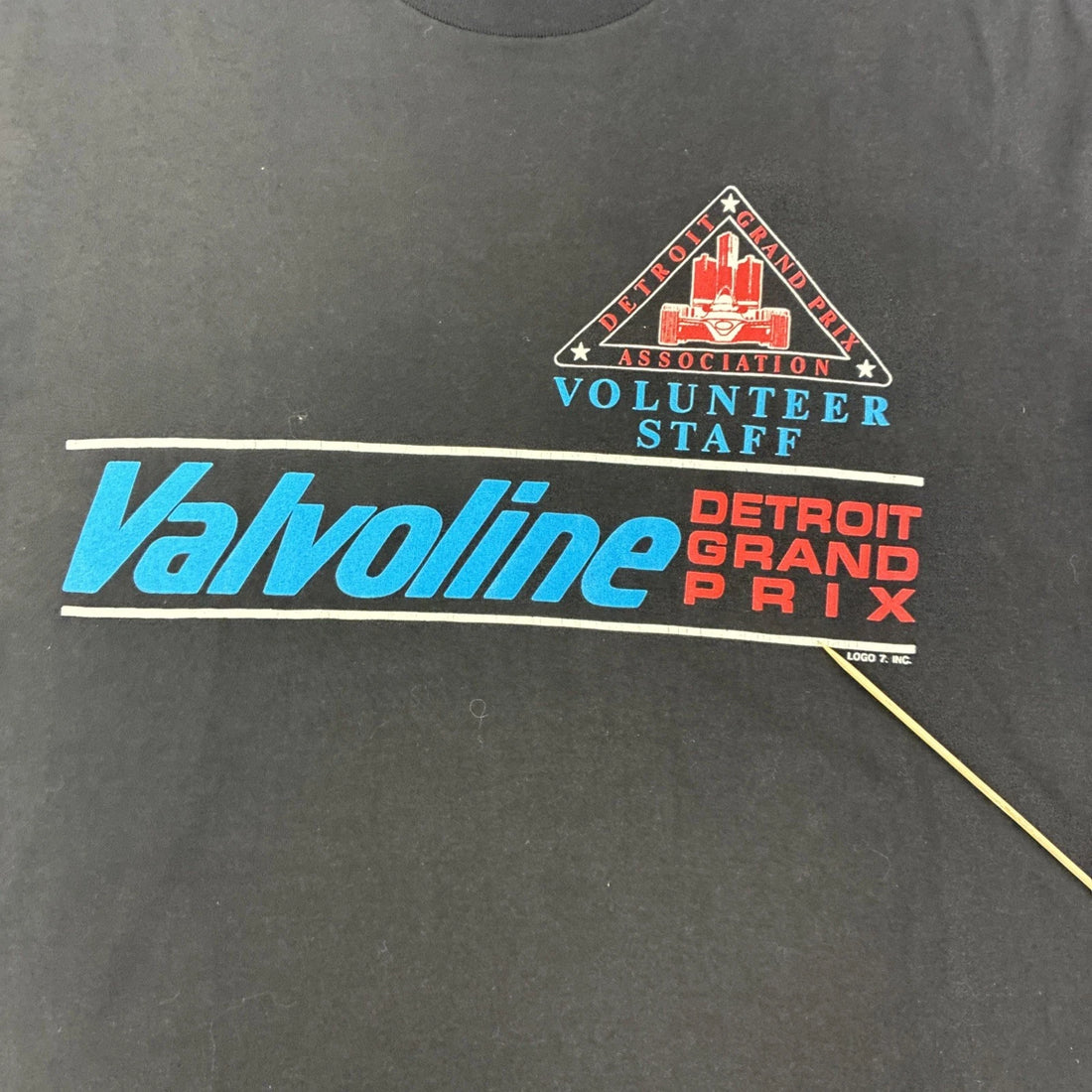 Vintage Valvoline Racing Detroit Grand Prix Volunteer Staff T-Shirt Size XL 90s