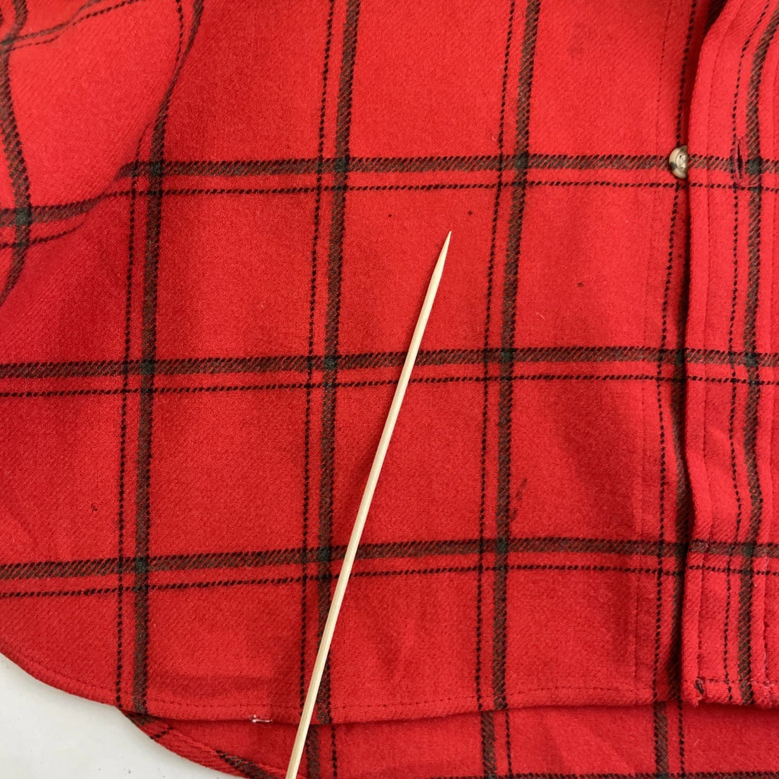 Vintage Pendleton Wool Fireside Button Up Shirt Size Large Red Plaid