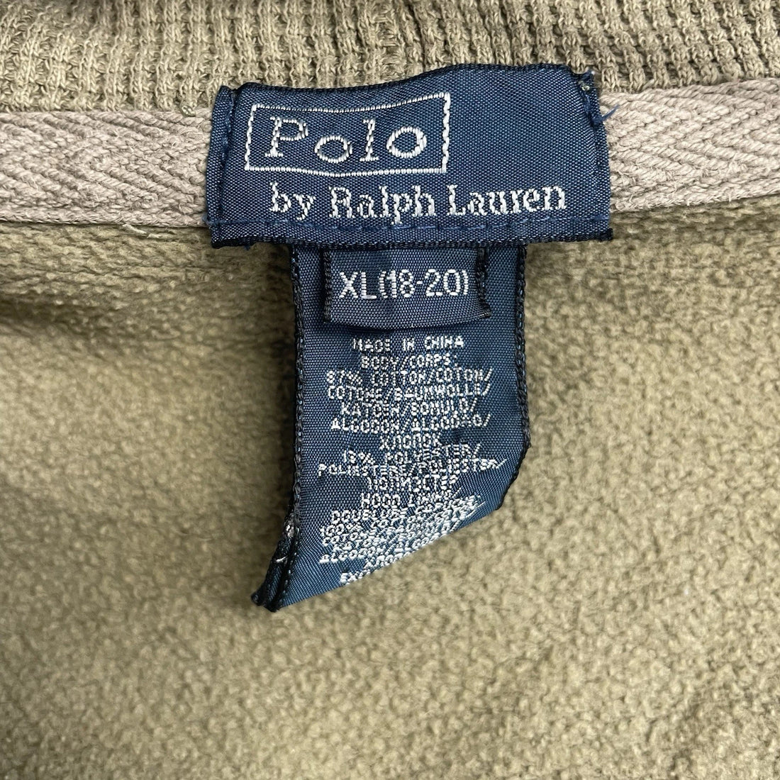 Vintage Polo Ralph Lauren Full Zip Sweatshirt Hoodie Size XL