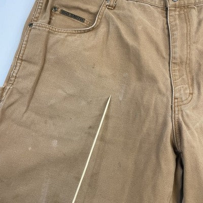 Vintage Big Smith Canvas Carpenter Work Shorts Size XL Brown