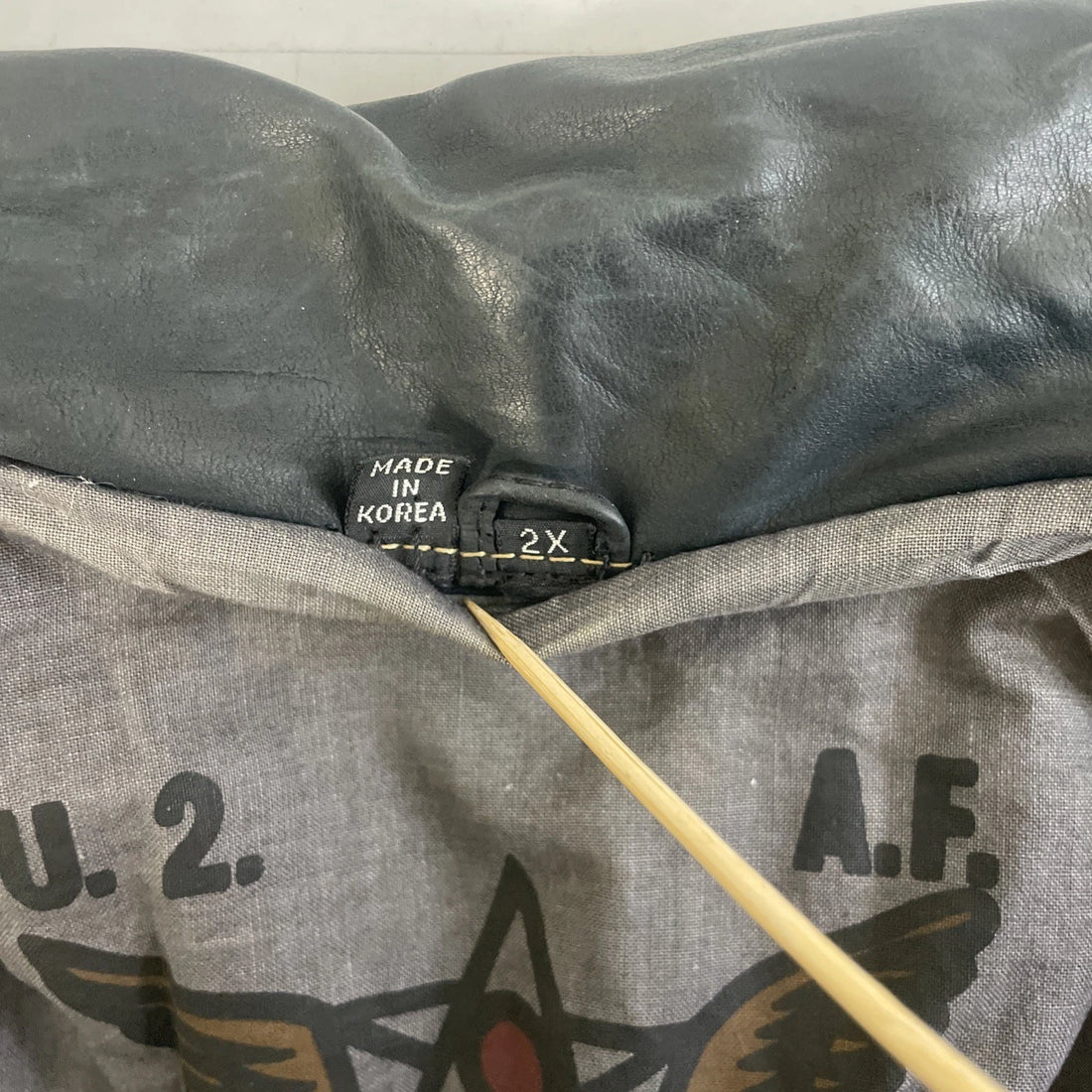 Vintage U2 Wear Me Out Leather Bomber Jacket Size 2XL