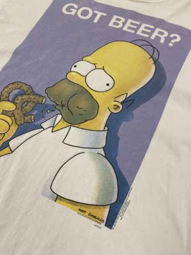 Vintage The Simpsons Got Beer T-Shirt Size Large Homer Parody Promo 1995 90s