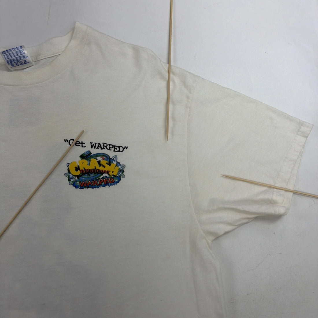 Vintage Crash Bandicoot 3 Warped T-Shirt Size XL Playstation Video Game Promo