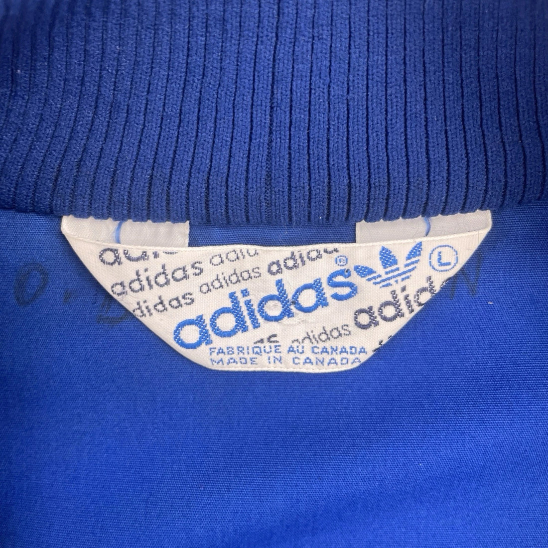 Vintage Adidas Track Jacket Size Large Blue