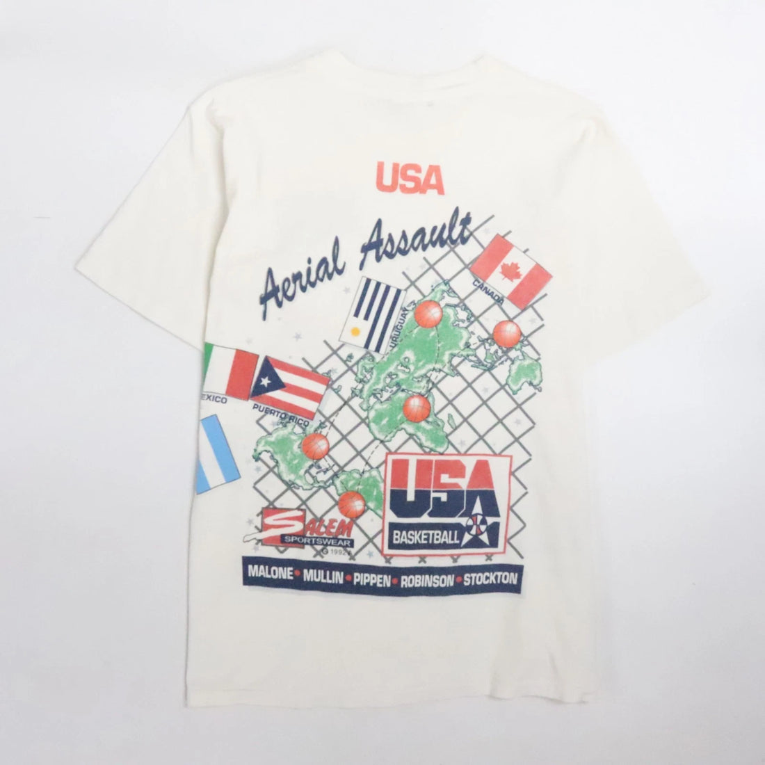 Vintage USA Basketball Aerial Assault Olympics T-Shirt Large Dream Team 90s
