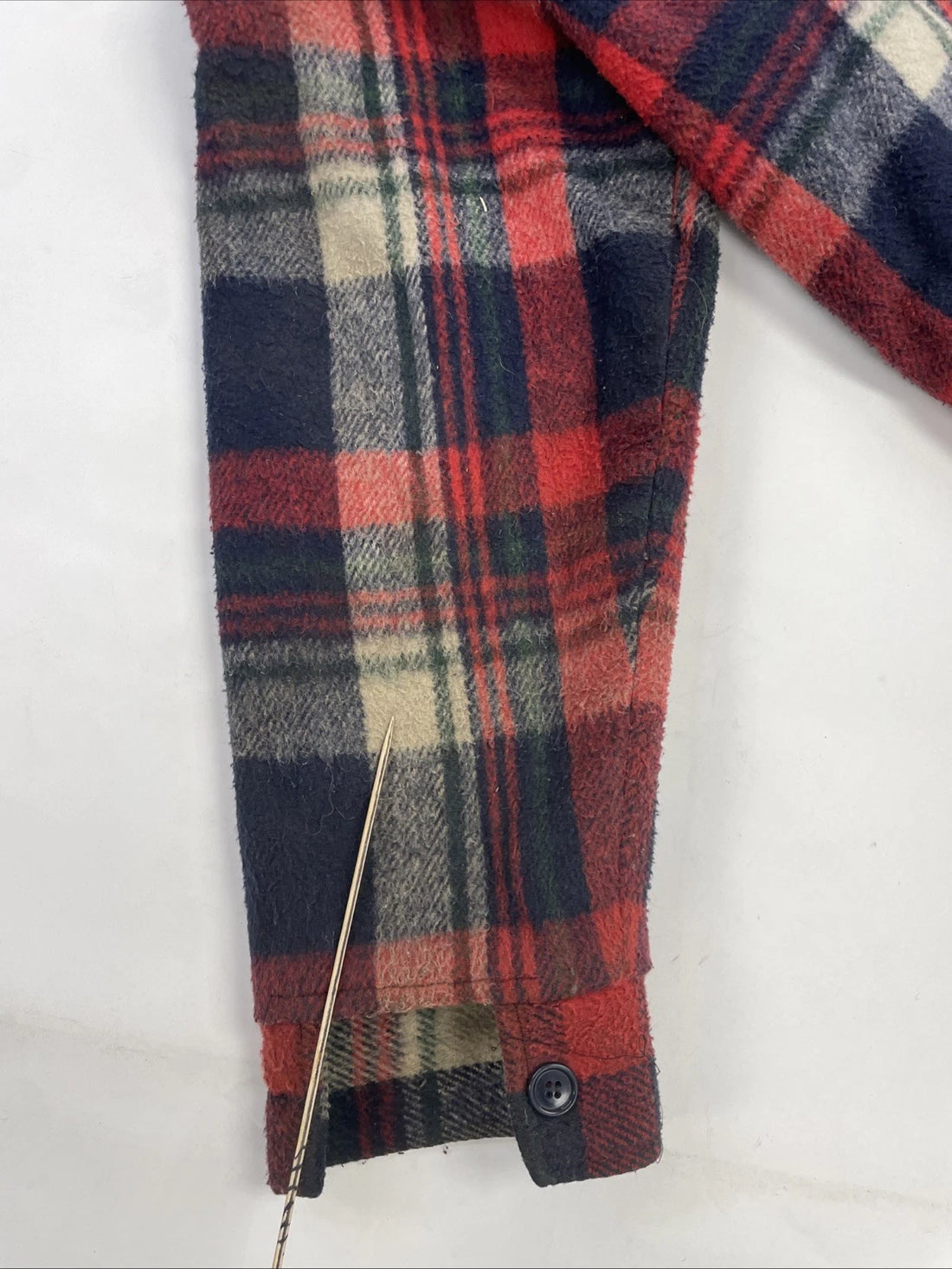 Vintage Sears Wearmaster Wool Coat Jacket Size 46 Plaid