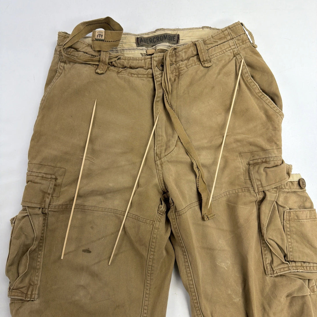 Abercrombie & Fitch Paratrooper Military Cargo Pants Size 30R Brown