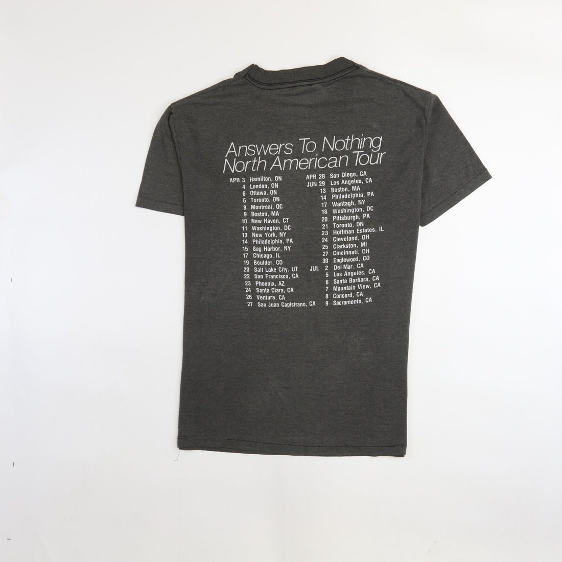 Vintage Midge Ure Answers To Nothing USA Tour T-Shirt Size Medium 1989 80s