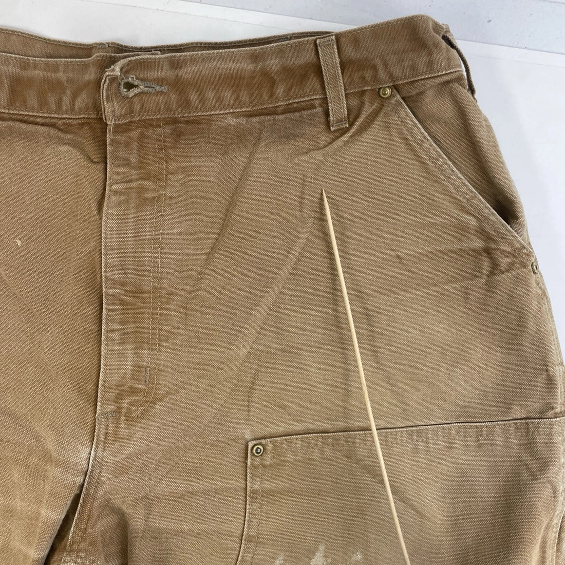 Carhartt Canvas Carpenter Double Knee Work Pants Size 42 X 30 Brown