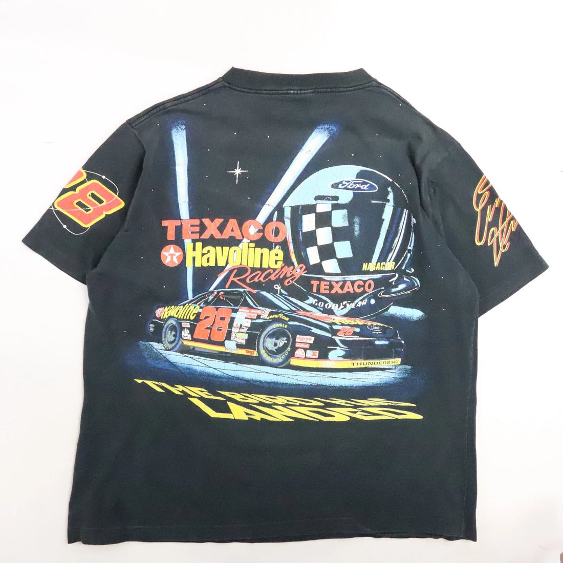 Vintage Ernie Ervin Havoline Yates Rocket Racing T-Shirt 2XL All Over Print
