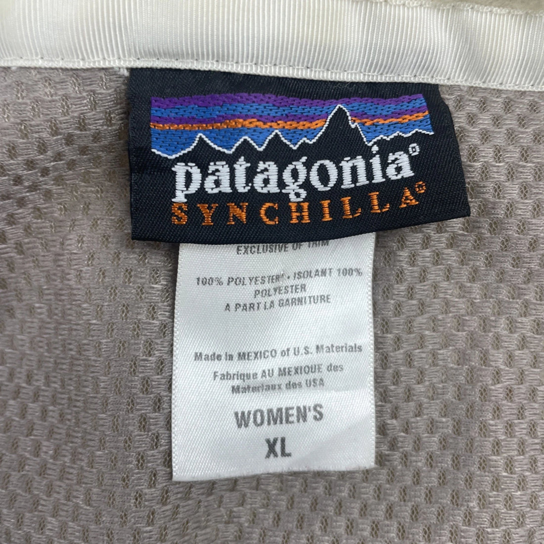 Patagonia Synchilla Deep Pile Fleece Jacket Womens Size XL Oatmeal