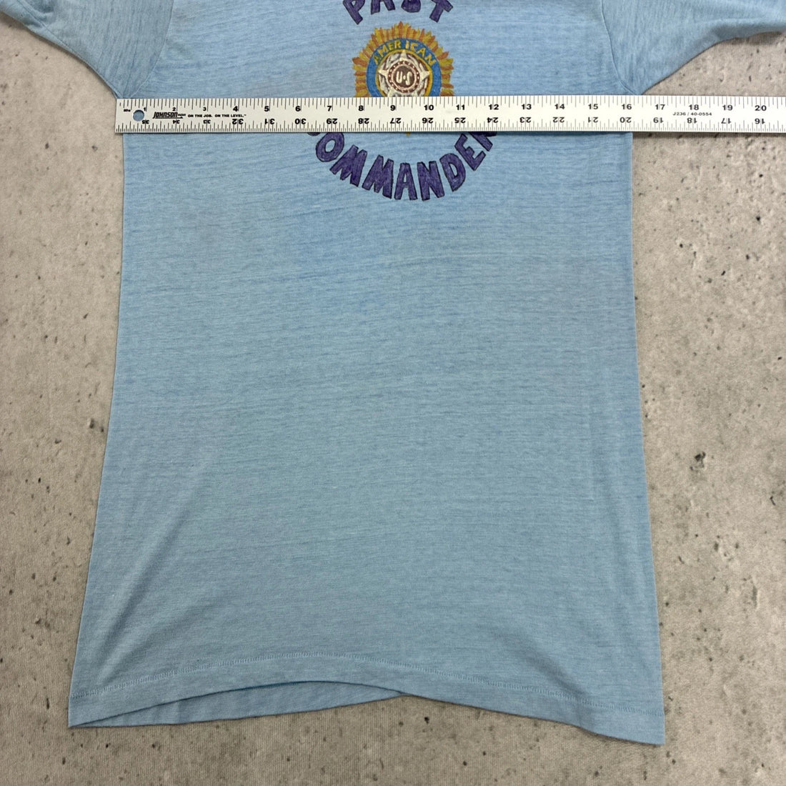 Vintage Past Commander US American Legion T-Shirt Large Drawn Painted 60s 70s