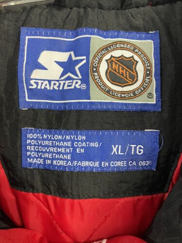 Vintage Montreal Canadiens Starter Puffer Jacket Size XL Split 90s NHL