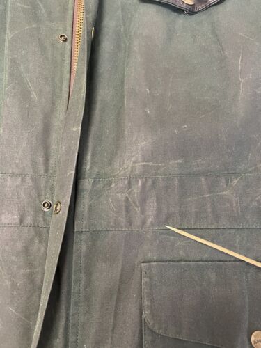 Vintage Koolah Waxed Field Coat Jacket Size Large Plaid Lined Green ...