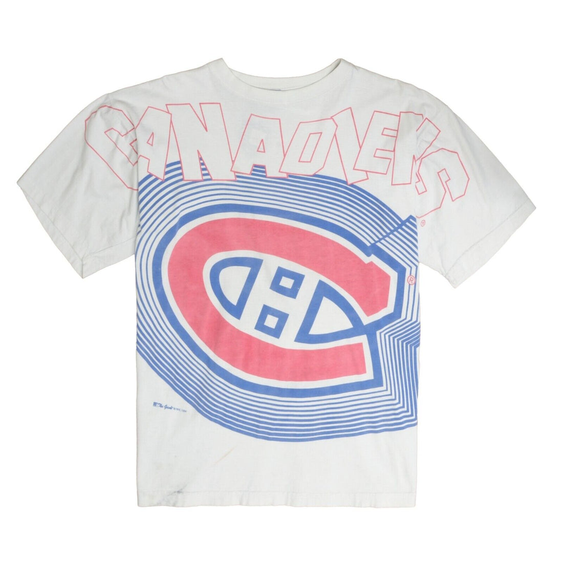 Vintage Montreal Canadien The Game T-Shirt Size Medium White 1994 90s NHL