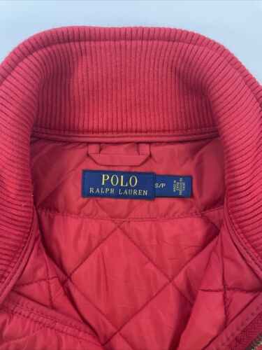 Polo Ralph Lauren Challenge Vest Jacket Womens Size Small Red Quilted