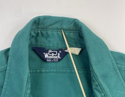 Vintage Woolrich Button Up Shirt Size Large Teal 90s