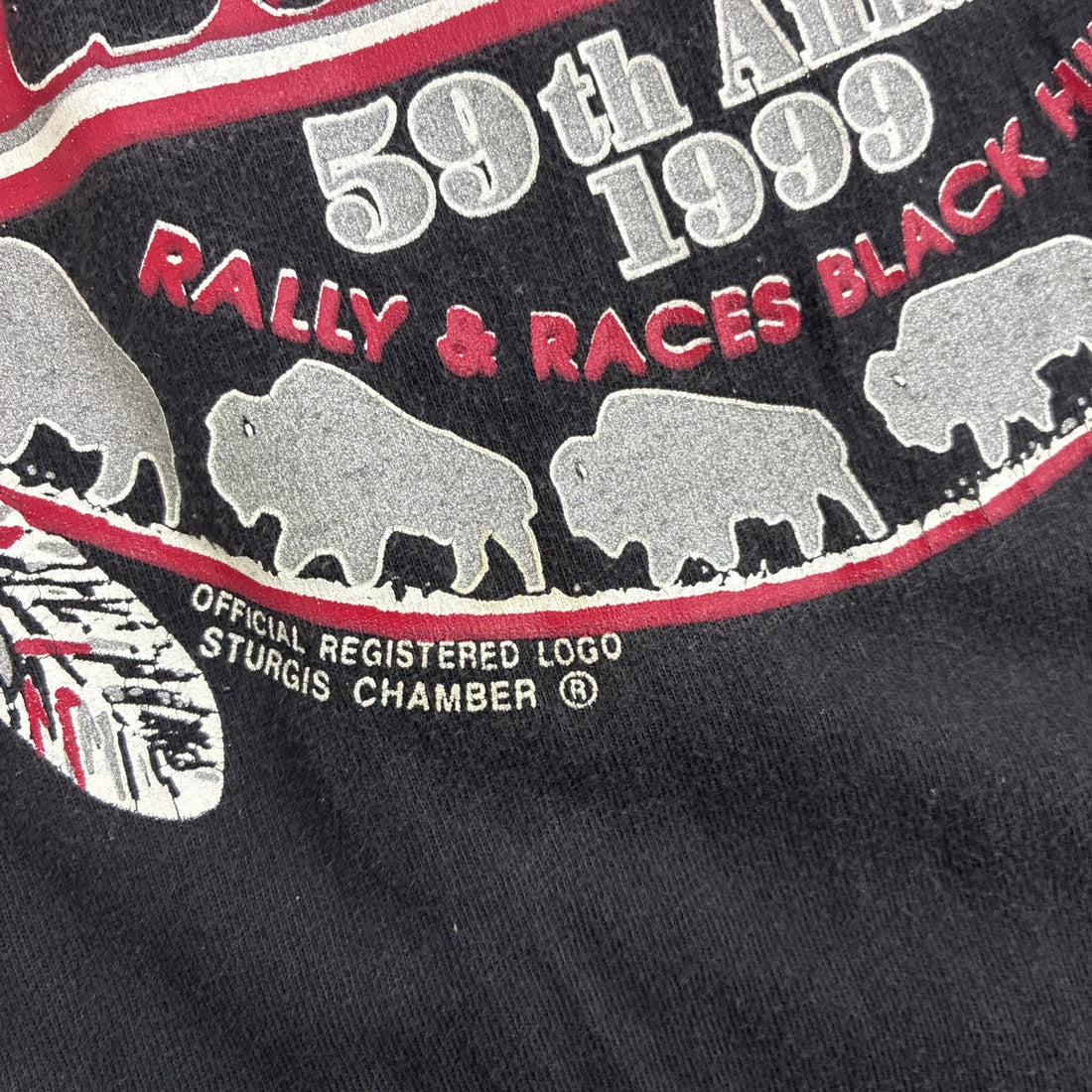 Vintage 59th Annual Sturgis Rally Black Hills Classic Eagle T-Shirt XL 1999 90s