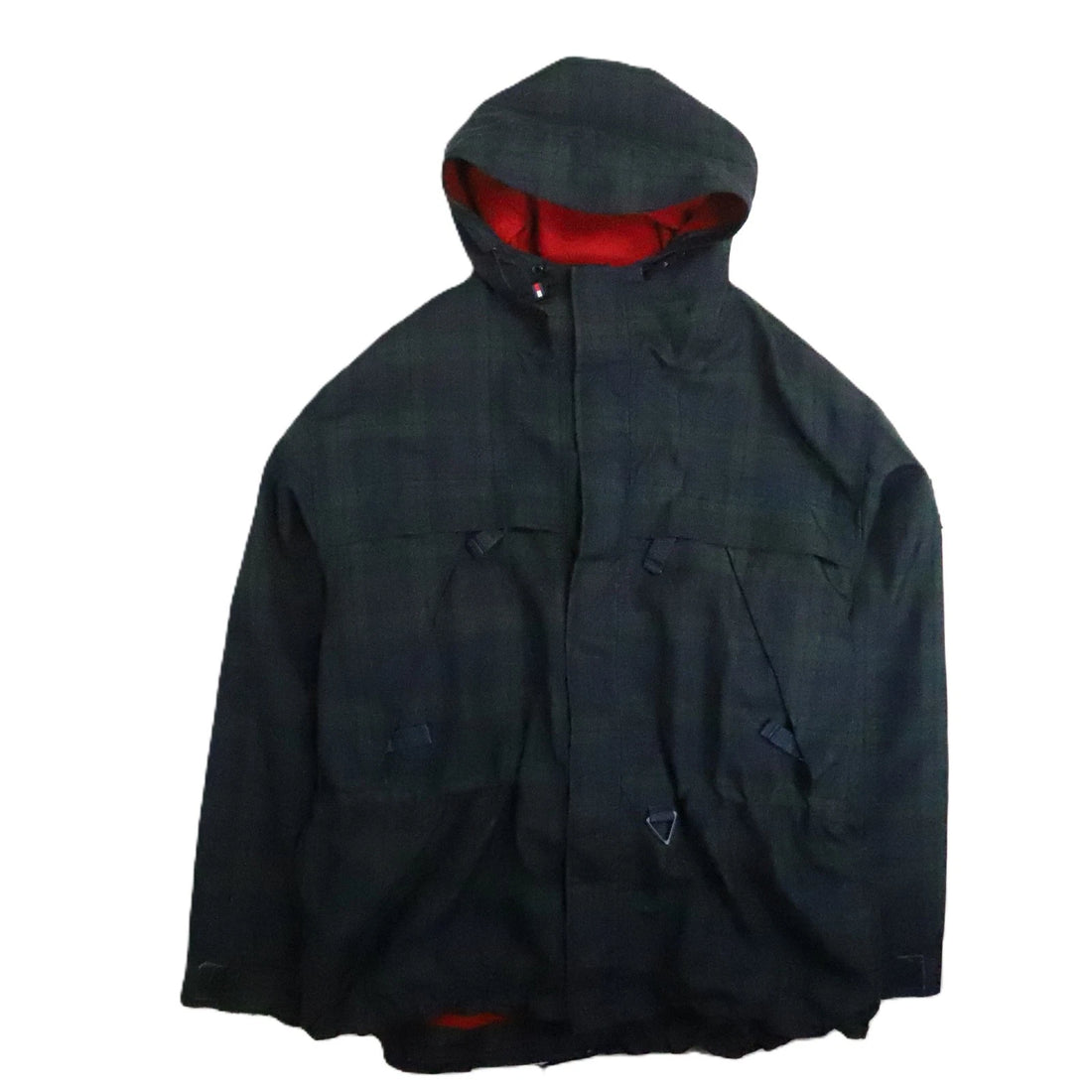 Vintage Tommy Hilfiger Fleece Lined Coat Jacket Size Large Plaid