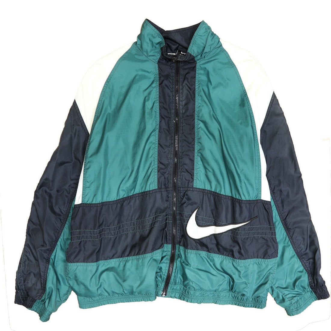 Vintage Nike Windbreaker Light Jacket Size Large Green