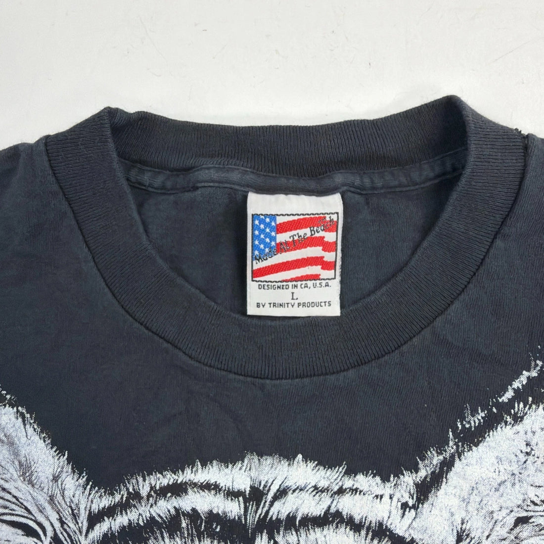 Vintage White Tiger T-Shirt Size Large Nature Animals 1992 90s