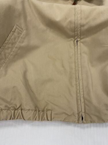 Vintage Polo Ralph Lauren Harrington Jacket Size XL Beige Plaid Lined