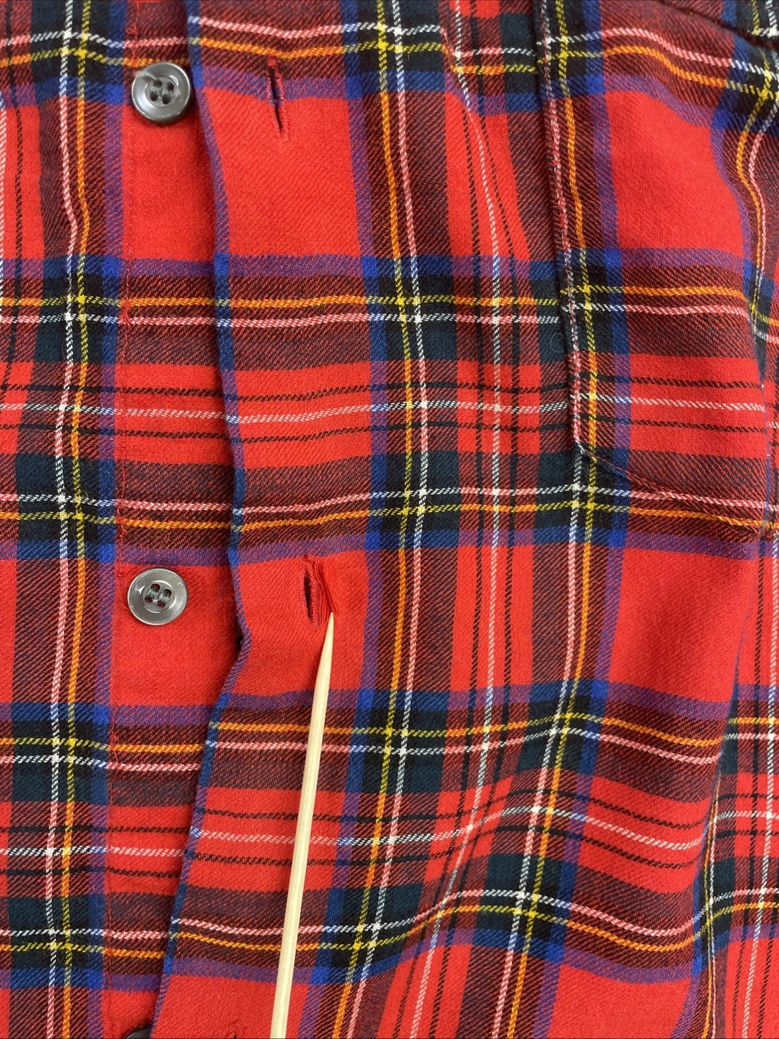 Vintage Abercrombie & Fitch Viyella Wool Button Up Shirt Size Large Red Plaid