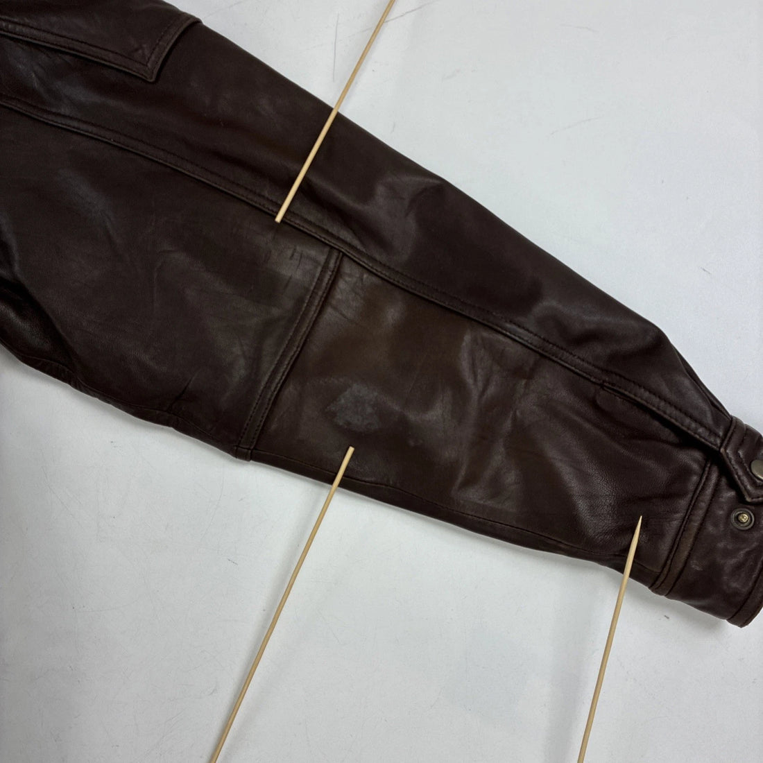 Croft & Barrow Leather Bomber Jacket Size Large Tall Brown