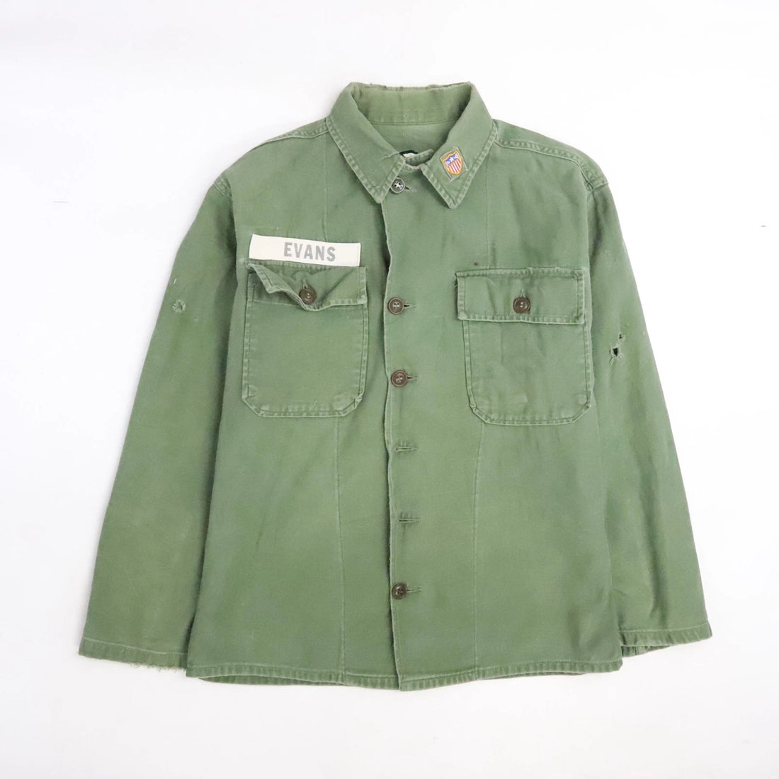 Vintage Army Field Button Up Shirt Size Medium