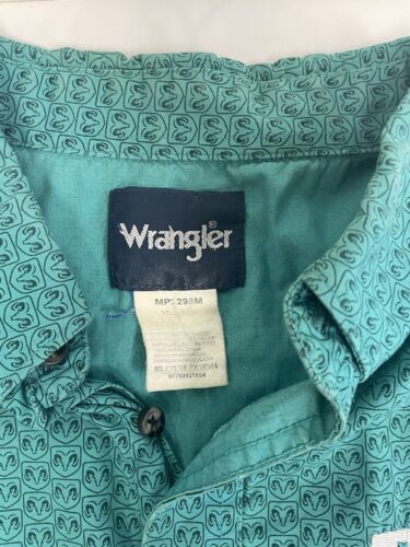 Vintage Wrangler Dodge Ram Rodeo Series Button Up Shirt Size XL Cowboy Western