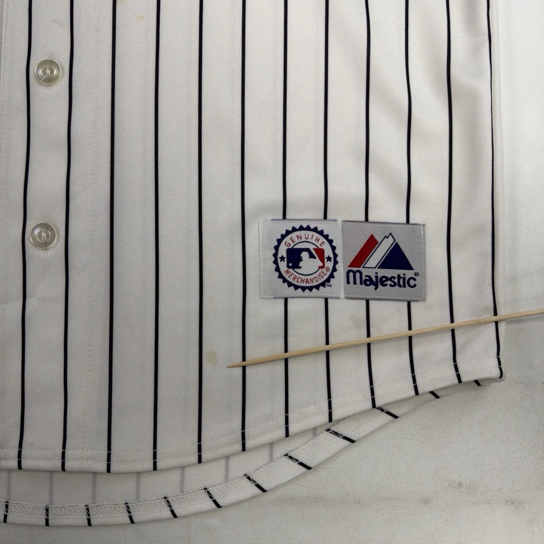 Chicago White Sox Majestic Baseball Jersey Size Medium Pinstripe MLB