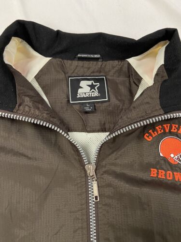 90's Cleveland Browns Starter NFL Windbreaker Jacket Size Large