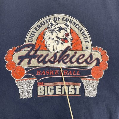 Vintage UConn Huskies Basketball Big East Crewneck Sweatshirt Size XL 90s NCAA