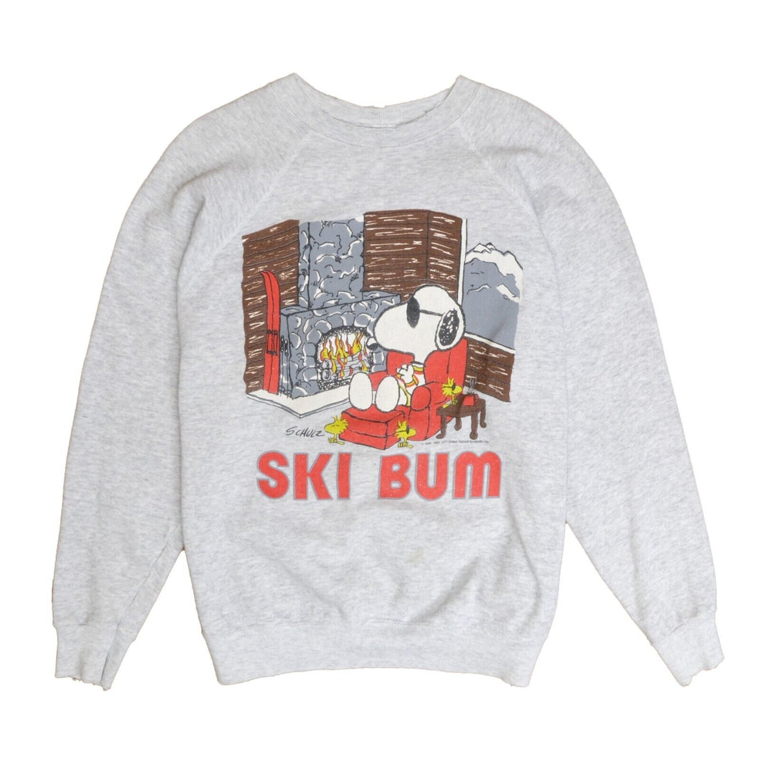 Vintage Peanuts Joe Cool Ski Bum Sweatshirt Crewneck Size Large Cartoon