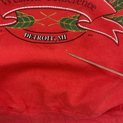 Vintage Detroit Red Wings Sweatshirt Crewneck Size 2XL 90s NHL