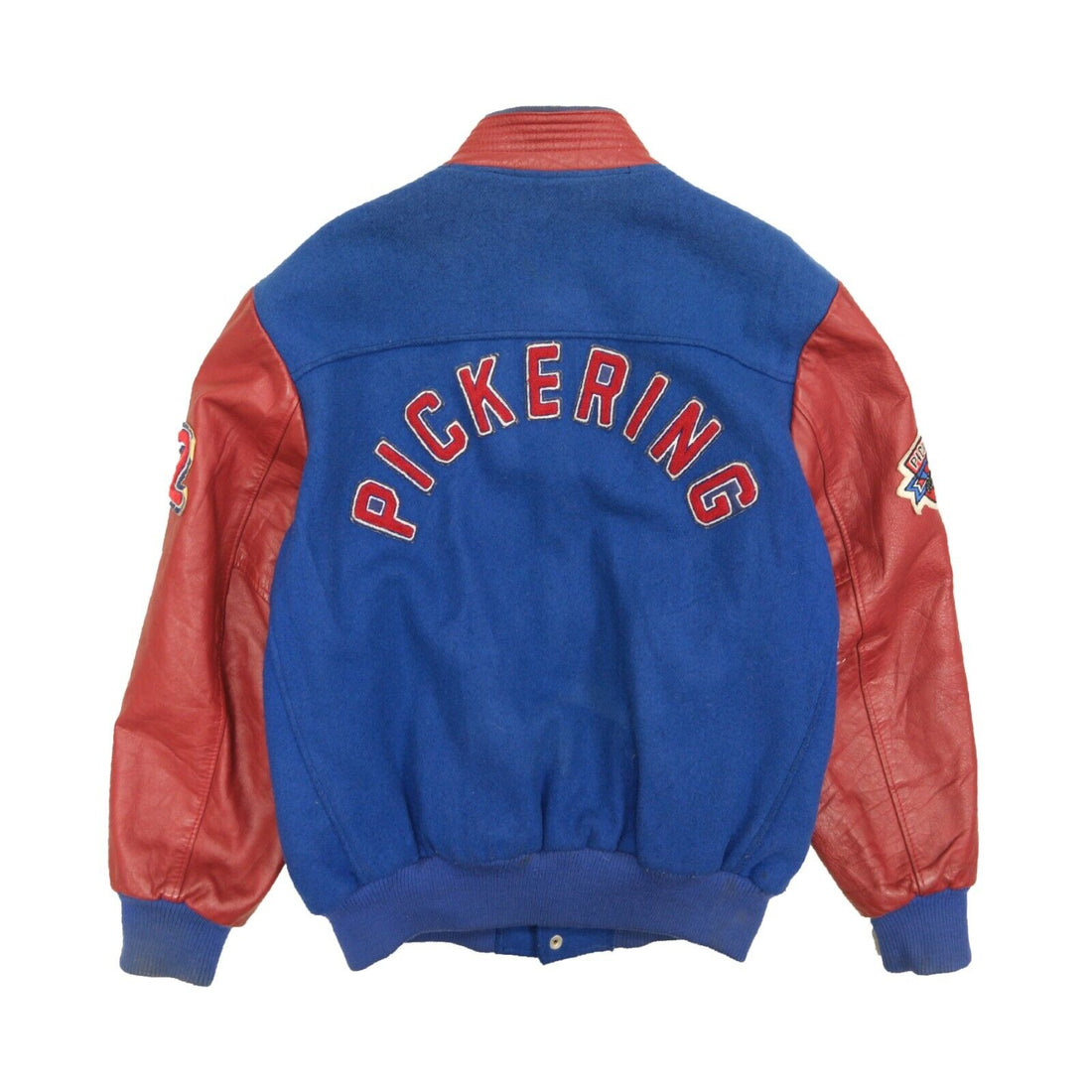 Vintage Pickering Hockey Association Leather Wool Varsity Jacket Size Large