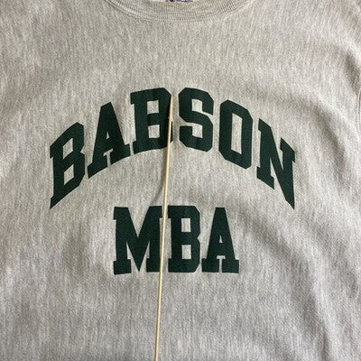 Vintage Babson MBA Champion Reverse Weave Crewneck Sweatshirt Size XL 90s