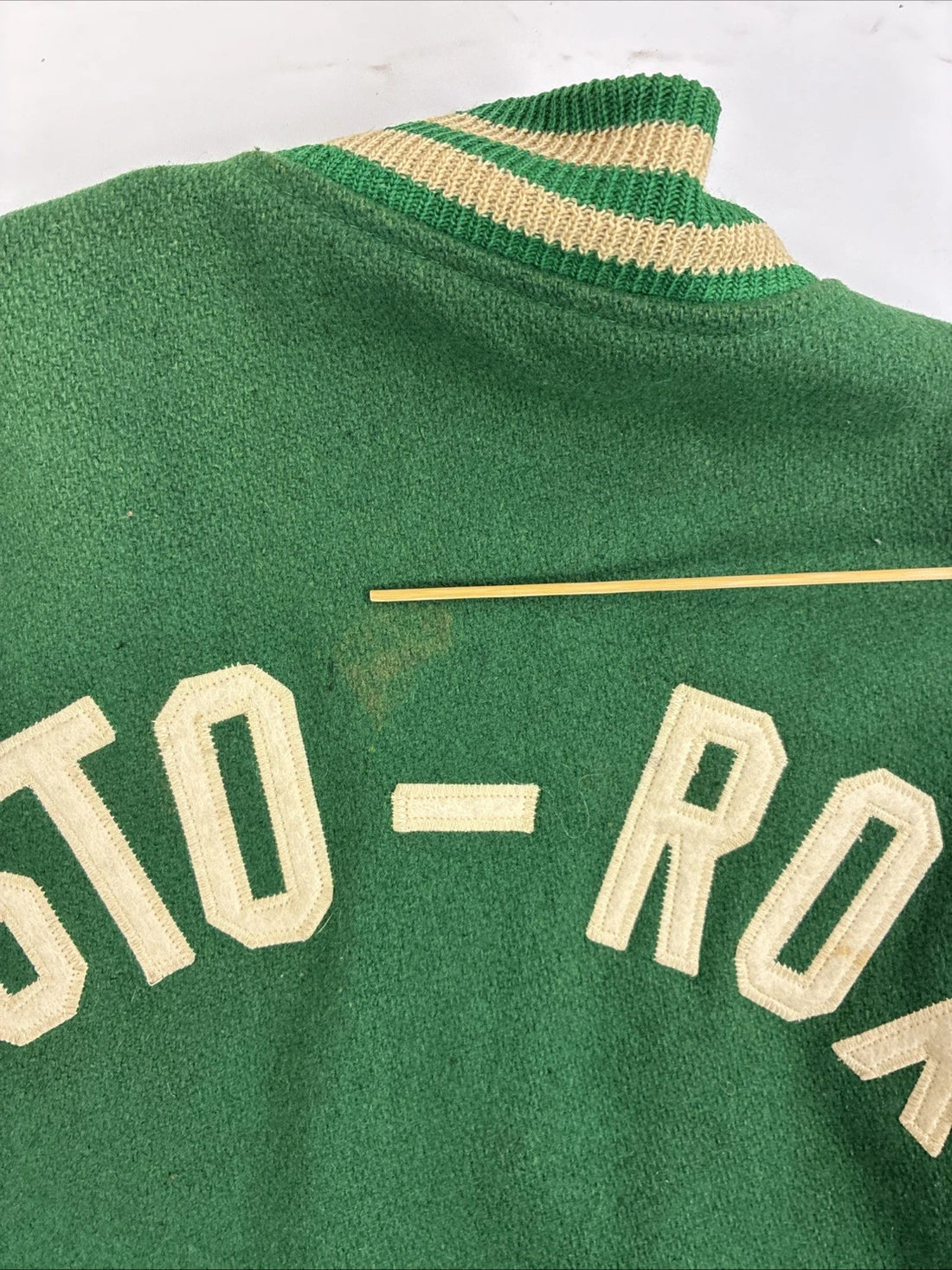 Sto-Rox Butwin Leather Wool Varsity Jacket Size 38 Vintage 60s
