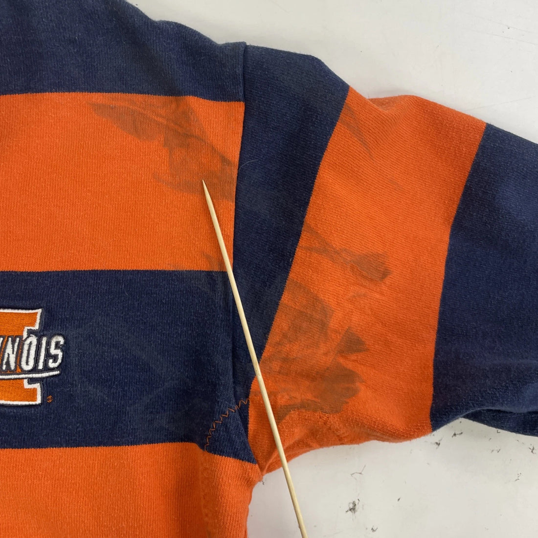 Vintage Illinois Fighting Illini Barbarian Rugby Shirt Size Large Striped NCAA