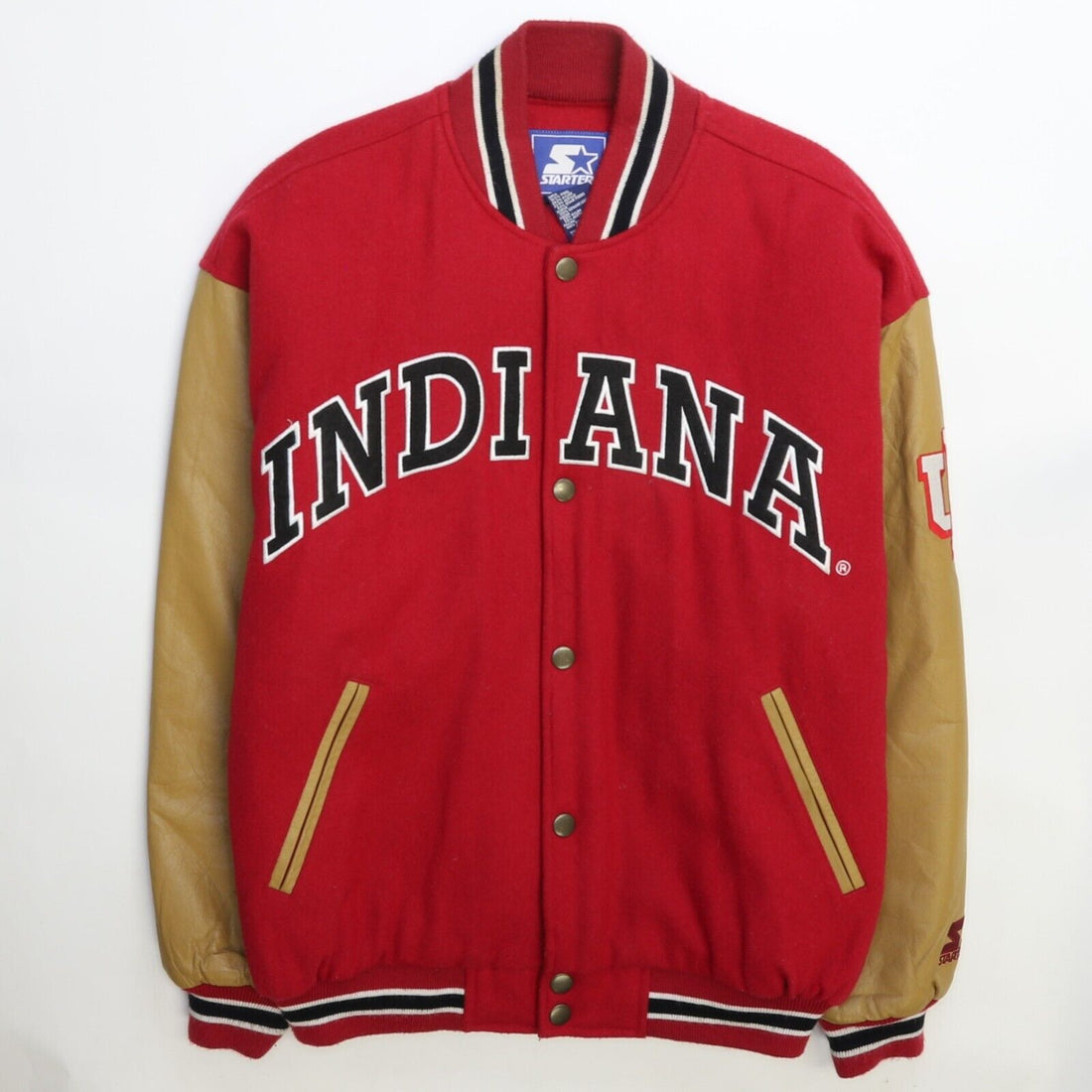 Vintage Indiana Hoosiers Starter Wool Varsity Jacket Size Large NCAA