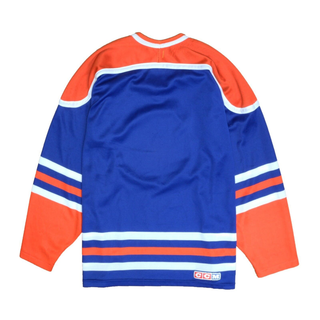 Vintage Edmonton Oilers CCM Maska Jersey Size Large Blue NHL